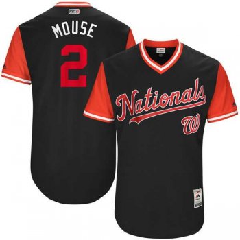 Men's Washington Nationals #2 Adam Eaton Mouse Majestic Navy 2017 Little League World Series Players Weekend Jersey