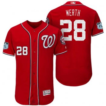 Men's Washington Nationals #28 Jayson Werth 2017 Spring Training Flex Base Authentic Collection Stitched Baseball Jersey