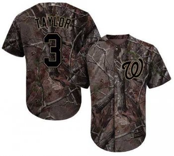 Men's Washington Nationals #3 Michael Taylor Camo Realtree Collection Cool Base Stitched MLB