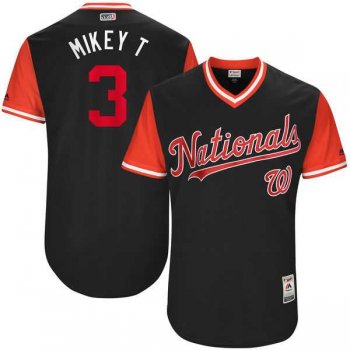 Men's Washington Nationals #3 Michael Taylor Mikey T Majestic Navy 2017 Little League World Series Players Weekend Jersey