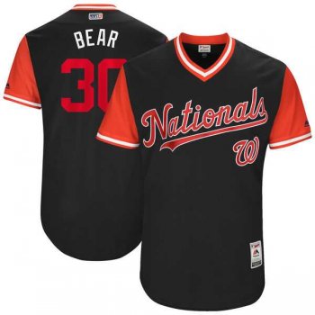 Men's Washington Nationals #30 Koda Glover Bear Majestic Navy 2017 Little League World Series Players Weekend Jersey