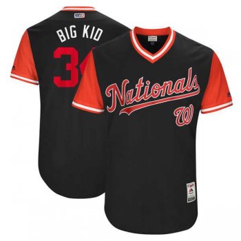 Men's Washington Nationals #34 Bryce Harper Big Kid Majestic Navy 2017 Little League World Series Players Weekend Jersey