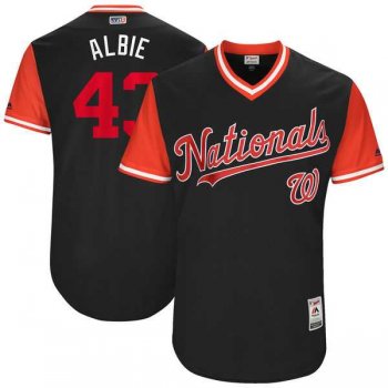 Men's Washington Nationals #43 Matt Albers Albie Majestic Navy 2017 Little League World Series Players Weekend Jersey