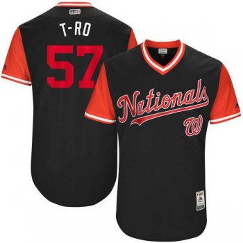 Men's Washington Nationals #57 Tanner Roark T-Ro Majestic Navy 2017 Little League World Series Players Weekend Jersey