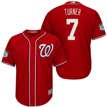 Men's Washington Nationals #7 Trea Turner 2017 Spring Training Cool Base Stitched MLB Jersey