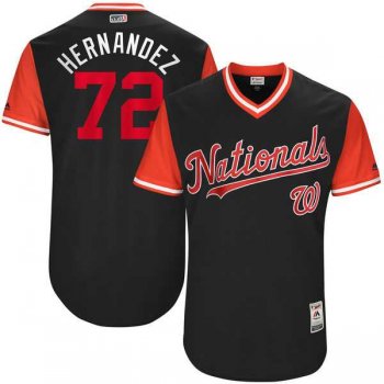 Men's Washington Nationals #72 Enny Romero Hernandez Majestic Navy 2017 Little League World Series Players Weekend Jersey