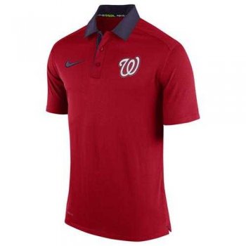 Men's Washington Nationals Nike Red Authentic Collection Dri-FIT Elite Polo