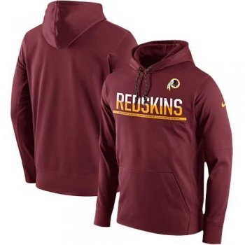 Men's Washington Redskins Nike Burgundy Sideline Circuit Pullover Performance Hoodie