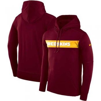 Men's Washington Redskins Nike Burgundy Sideline Team Performance Pullover Hoodie