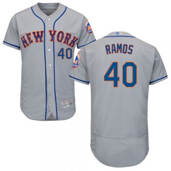 Mets #40 Wilson Ramos Grey Flexbase Authentic Collection Stitched Baseball Jersey