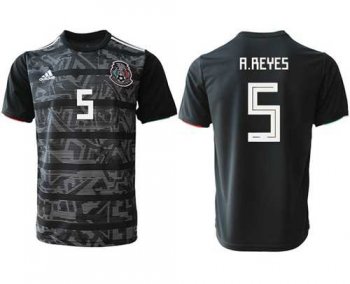 Mexico #5 A.Reyes Black Soccer Country Jersey