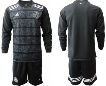 Mexico Blank Home Long Sleeves Soccer Country Jersey