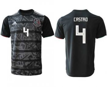 Mexico #4 Castro Black Soccer Country Jersey