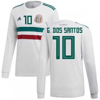 Mexico #10 G.Dos Santos Away Long Sleeves Soccer Country Jersey