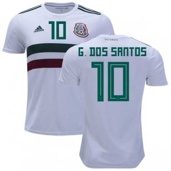 Mexico #10 G.Dos Santos Away Soccer Country Jersey