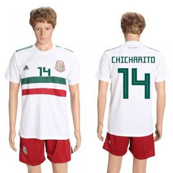 Mexico #14 Chicharito Away Soccer Country Jersey