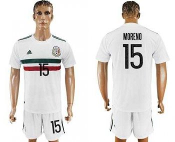 Mexico #15 Moreno Away Soccer Country Jersey