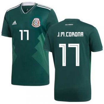 Mexico #17 J.M.Corona Green Home Soccer Country Jersey