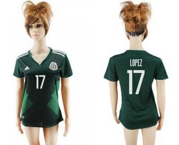 Mexico #17 Lopez Home Soccer Country Jersey