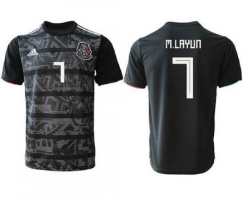 Mexico #7 M.Layun Black Soccer Country Jersey