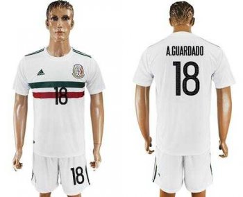 Mexico #18 A.Guardado Away Soccer Country Jersey