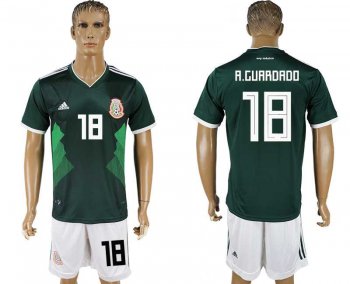 Mexico #18 A. GUARDRDO Home 2018 FIFA World Cup Soccer Jersey