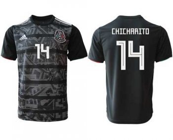 Mexico #14 Chicharito Black Soccer Country Jersey