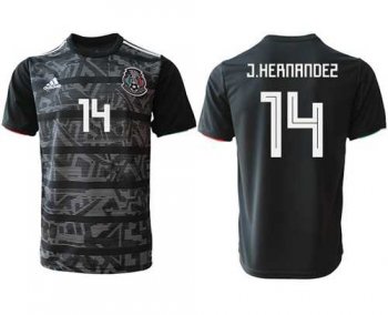 Mexico #14 J.Hernandez Black Soccer Country Jersey