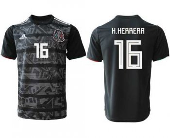 Mexico #16 H.Herrera Black Soccer Country Jersey