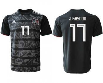 Mexico #17 J.Rascon Black Soccer Country Jersey