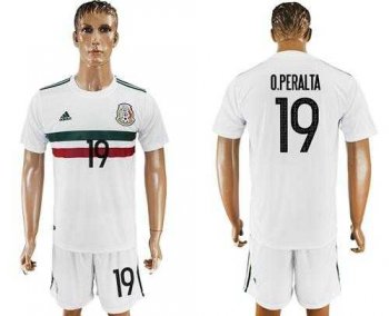 Mexico #19 O.Peralta Away Soccer Country Jersey