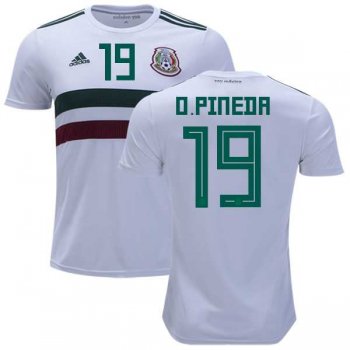 Mexico #19 O.Pineda Away Soccer Country Jersey