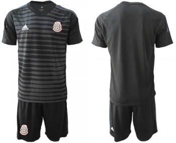 Mexico Blank Black Goalkeeper Soccer Country Jersey