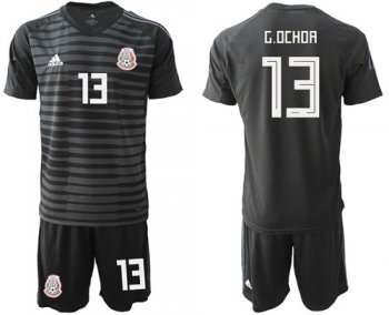 Mexico #13 G.Ochoa Black Goalkeeper Soccer Country Jersey