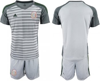 Mexico Blank Grey Goalkeeper Soccer Country Jersey