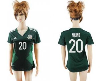 Mexico #20 Aquino Home Soccer Country Jersey