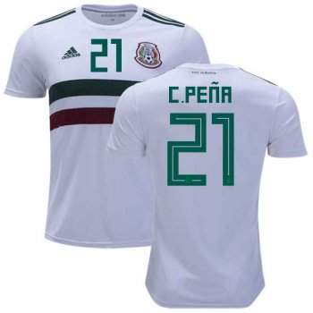 Mexico #21 C.Pena Away Soccer Country Jersey