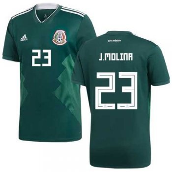 Mexico #23 J.Molina Green Home Soccer Country Jersey