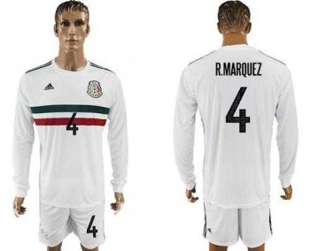 Mexico #4 R.Marquez Away Long Sleeves Soccer Country Jersey