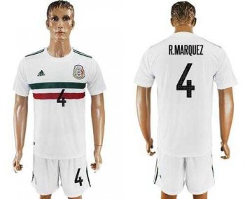 Mexico #4 R.Marquez Away Soccer Country Jersey