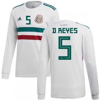 Mexico #5 D.Reyes Away Long Sleeves Soccer Country Jersey