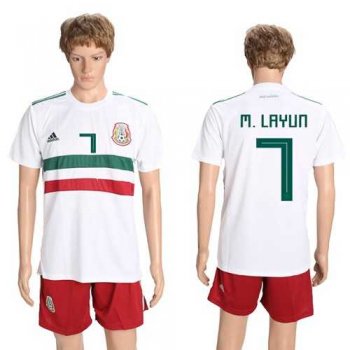 Mexico #7 M.Layun Away Soccer Country Jersey