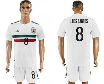 Mexico #8 J.Dos Santos Away Soccer Country Jersey