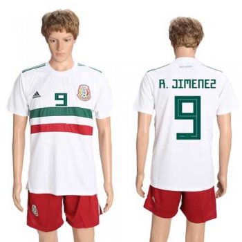 Mexico #9 R.Jimenez Away Soccer Country Jersey