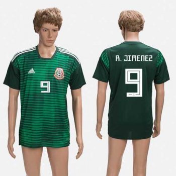 Mexico #9 R.Jimenez Green Training Soccer Country Jersey