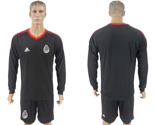 Mexico Black Goalkeeper 2018 FIFA World Cup Long Sleeve Soccer Jersey