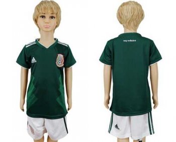 Mexico Blank Home Kid Soccer Country Jersey