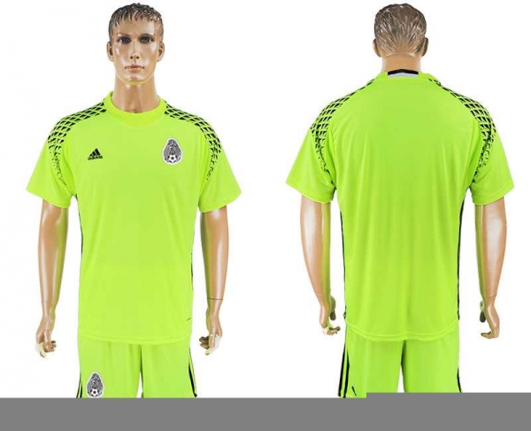 Mexico Fluorescent Green Goalkeeper 2018 FIFA World Cup Soccer Jersey