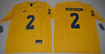 Michigan Wolverines #2 Charles Woodson Gold Jordan Brand Limited Stitched NCAA Jersey