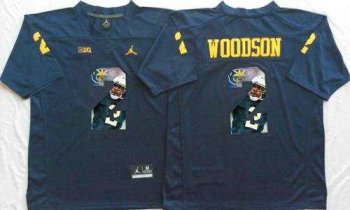 Michigan Wolverines #2 Charles Woodson Navy Blue Player Fashion Stitched NCAA Jersey